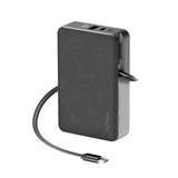 myCharge 10K Mah Retractacharger Power Bank W/ Built-In Usb-C Cable (No Ac) - Black
