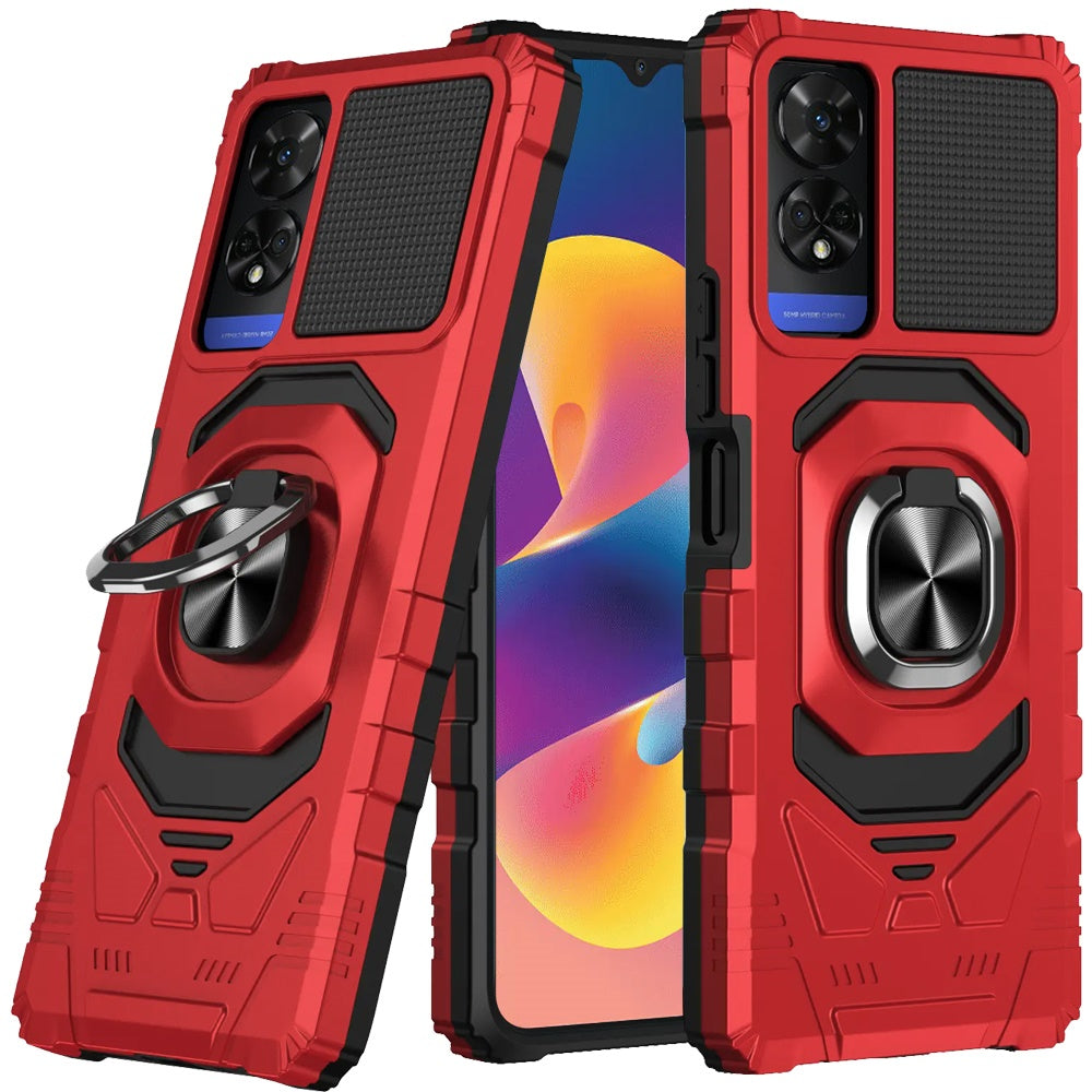 Premium Robotic Hybrid Case With Magnetic Ring Stand For TCL 50 XE - R C2 Wireless Premium Robotic Hybrid Case With Magnetic Ring Stand For TCL 50 XE - R C2 Wireless