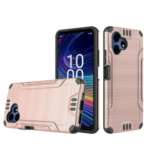 HR Premium Premium Brushed Metalled Hybrid Case For Celero 5G Velocity - Rose Gold