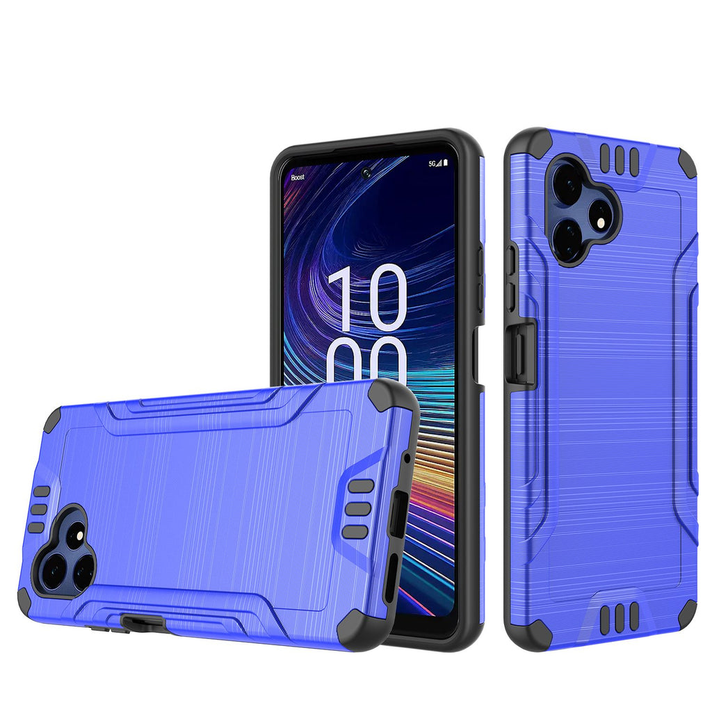 HR Premium Premium Brushed Metalled Hybrid Case For Celero 5G Velocity - Blue