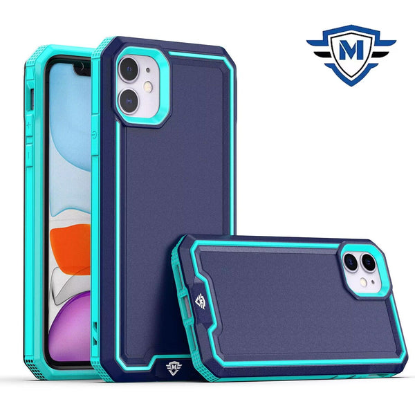 Metkase Rank Tough Strong Modern Fused Hybrid Case In Slide-Out Package For iPhone 15 Pro - Blue
