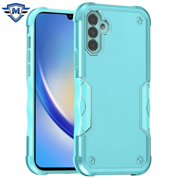 Metkase Exquisite Tough Shockproof Hybrid Case Cover In Premium Slide-Out Package For Samsung A35 5G- Teal