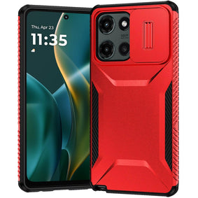 HR Premium Ultimate U Design Hybrid Case With Camera Window Covering For Moto G Stylus 5G 2026/2025 - Red