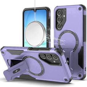HR Premium Sturdy Bracket Kickstand Magnetic Hybrid Case For Samsung A17 5G - Purple