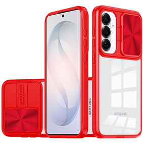 HR Premium Fusion Transparent Clear Hybrid Case Cover For Samsung Galaxy S26 Fe - Red