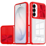 HR Premium Fusion Transparent Clear Hybrid Case Cover For Samsung Galaxy S26 Fe - Red