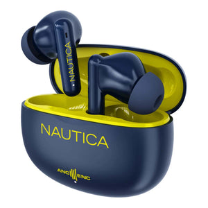 Nautica Wireless Stereo Earbuds With Charging Case (ANC+ENC) T680 - Navy-Yellow