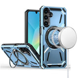 Premium Loop Hybrid With [Magnetic Ring Circle] 360 Degrees Rotational Kickstand Case For Samsung A16 5G - Light Blue