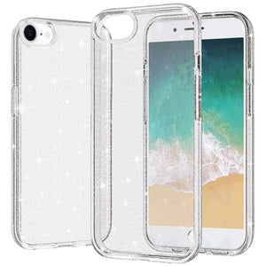 Premium Glitter Ultra Thick 3mm Transparent Hybrid Case For iPhone 16E / SE4 - Clear