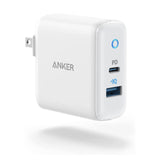 Anker Powerport PD+ 2 Port Wall Charger -Fast Charging with Power IQ Technology - White