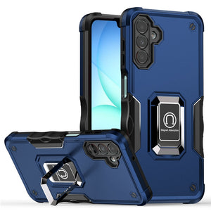 Premium Optimum Magnetic Ring Stand Hybrid Case For Samsung A17 5G - Blue