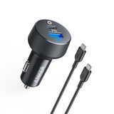 Anker Powerdrive PD+ 35W USB-A & USB-C Car Charger - Gray