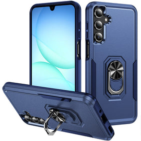 HR Premium Tough Hybrid With Ring Stand Case For Samsung A17 5G - Dark Blue