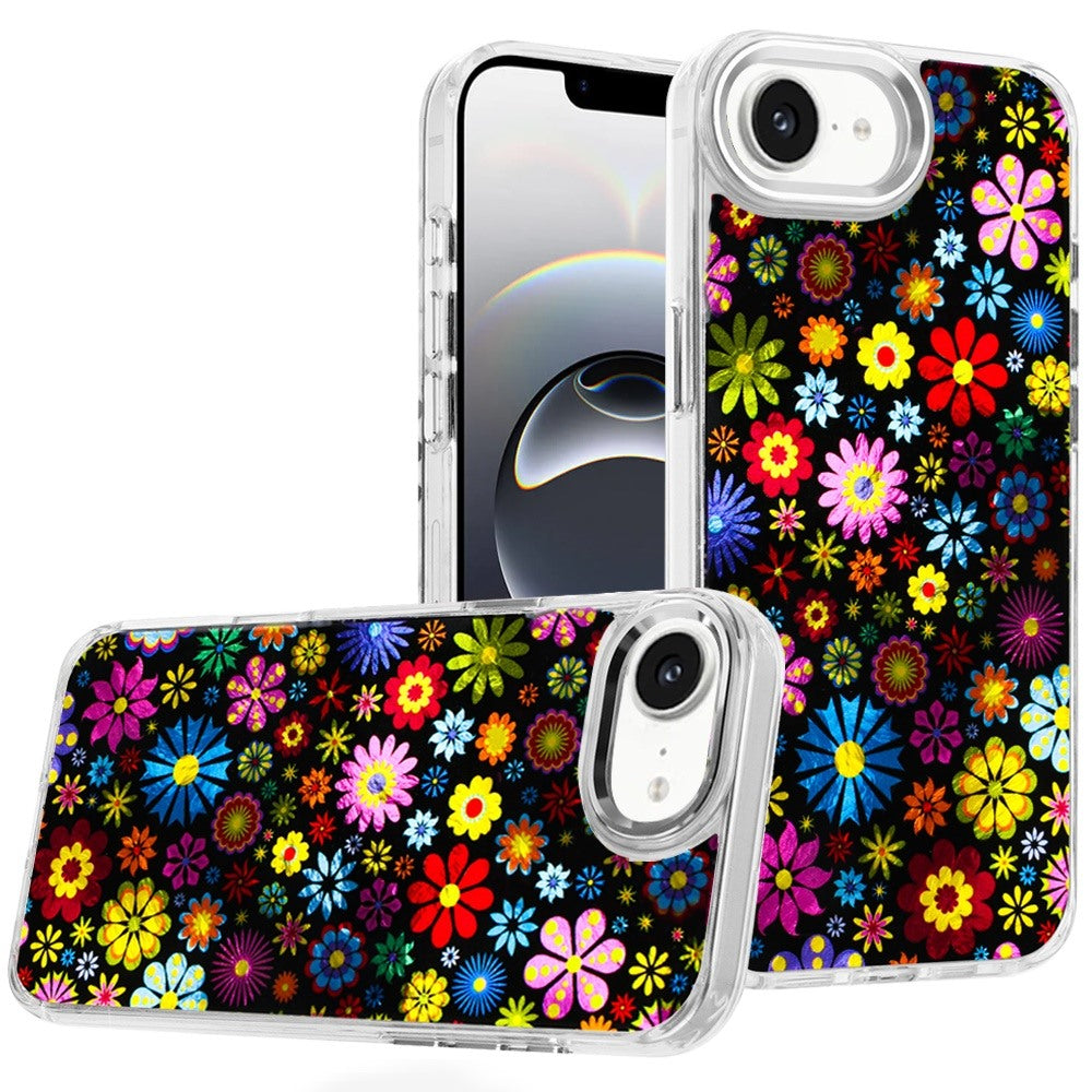 Premium Beautiful Epoxy Designs W/ Chrome Edges Case For iPhone 16E / SE4 (2025) - 2