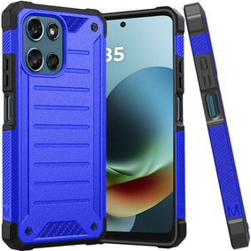 Premium Tough Lined Premium Design Case For Moto G 5G 2025/2026 & Moto G Play 2026 - Blue