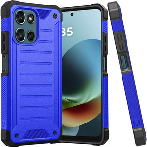 Premium Tough Lined Premium Design Case For Moto G 5G 2025/2026 & Moto G Play 2026 - Blue