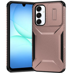 Premium Ultimate U Design Hybrid Case With Camera Window Covering For Samsung A17 5G - Rose Gold