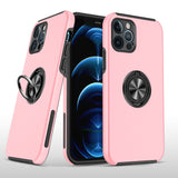 HR Premium Chief Oil Painted Magnetic Ring Stand Hybrid cover For iPhone 13 / 14 - Pink