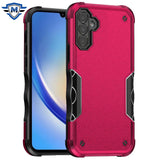 Metkase Exquisite Tough Shockproof Hybrid Case Cover In Premium Slide-Out Package For Samsung A35 5G - Hot Pink