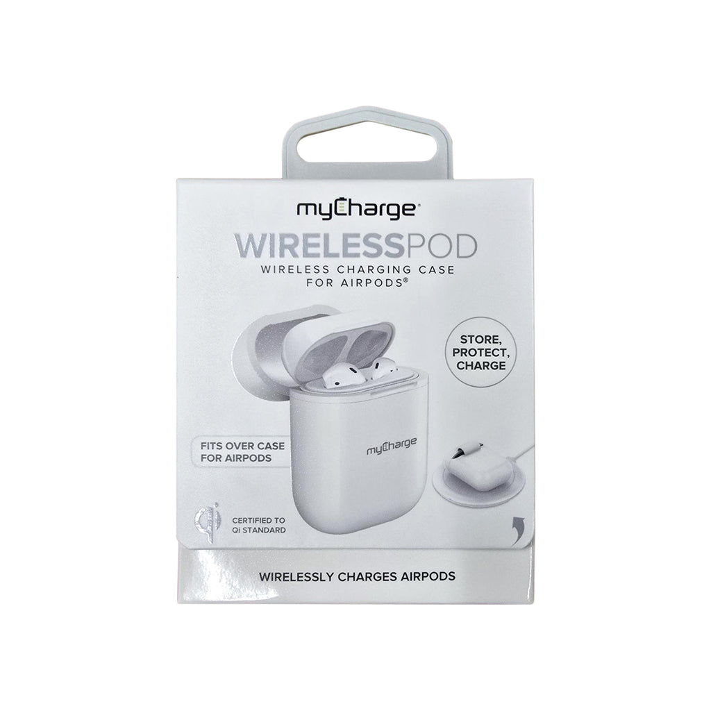 myCharge Wirelesspod Charging Case For Airpods - White
