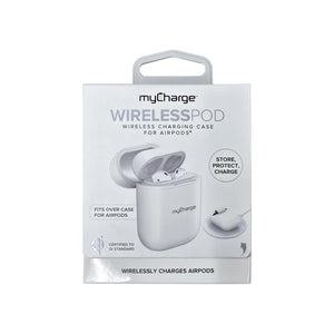 myCharge Wirelesspod Charging Case For Airpods - White