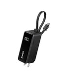 Anker 5K Mah 30W Fusion Power Bank w/ Built-In USB-C Cable & Digital Display - Black