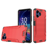 HR Premium Premium Brushed Metalled Hybrid Case For Celero 5G Velocity - Red