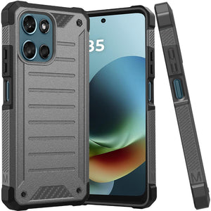 Premium Tough Lined Premium Design Case For Moto G 5G 2025/2026 & Moto G Play 2026 - Charcoal Grey