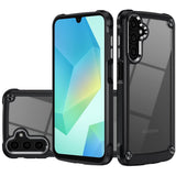 Premium Ultimate Casex Transparent Hybrid Case With Metal Buttons And Camera Edges For Samsung A16 5G - Black