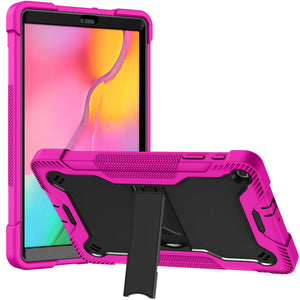 Premium Tough Strong Kickstand Hybrid Case Cover For Samsung A9 Plus Tablet (11") - Hot Pink