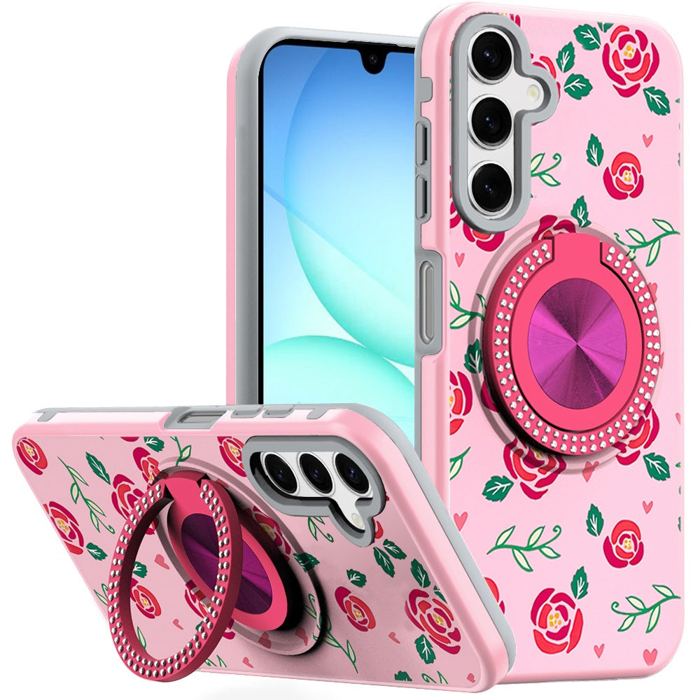 Premium Metal Diamond Cd Pattern Design Matte Finished Case For Samsung A17 5G - 10