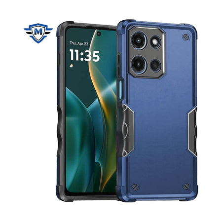 Metkase Exquisite Tough Shockproof Hybrid Case Cover For Moto G Stylus 5G 2025 - Blue