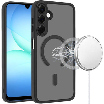 HR Premium Matte Frosted Magnetic Hybrid Case With Covered Camera Protection For Samsung A17 5G - Black