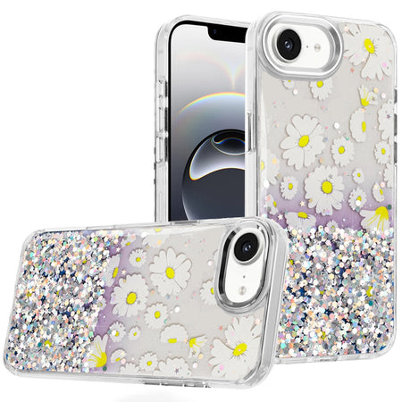 Premium Beautiful Epoxy Designs W/ Chrome Edges Case For iPhone 16E / SE4 (2025) - 7