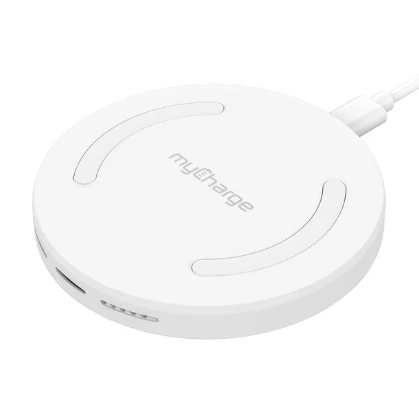 myCharge 5W Power Disc White Wireless Charger