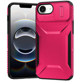 Premium Ultimate U Design Hybrid Case With Camera Window Covering for iPhone 16E (E Edition) / SE4 (2025) - Hot Pink