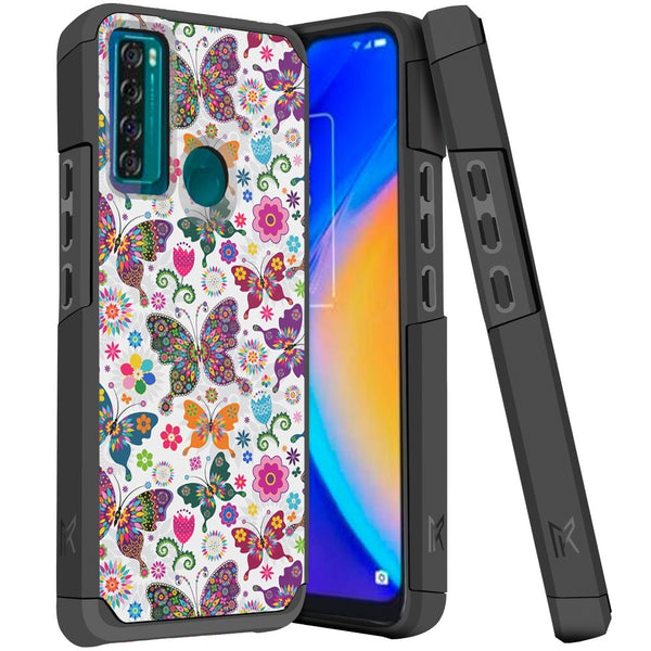 TCL 20 XE MetKase Original ShockProof Case Cover (Harmonious Butterfly Floral)