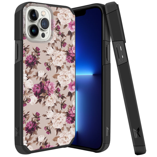 iPhone 13 Pro Premium Minimalistic Slim Tough ShockProof Hybrid Case Cover (Floral Bouquet)