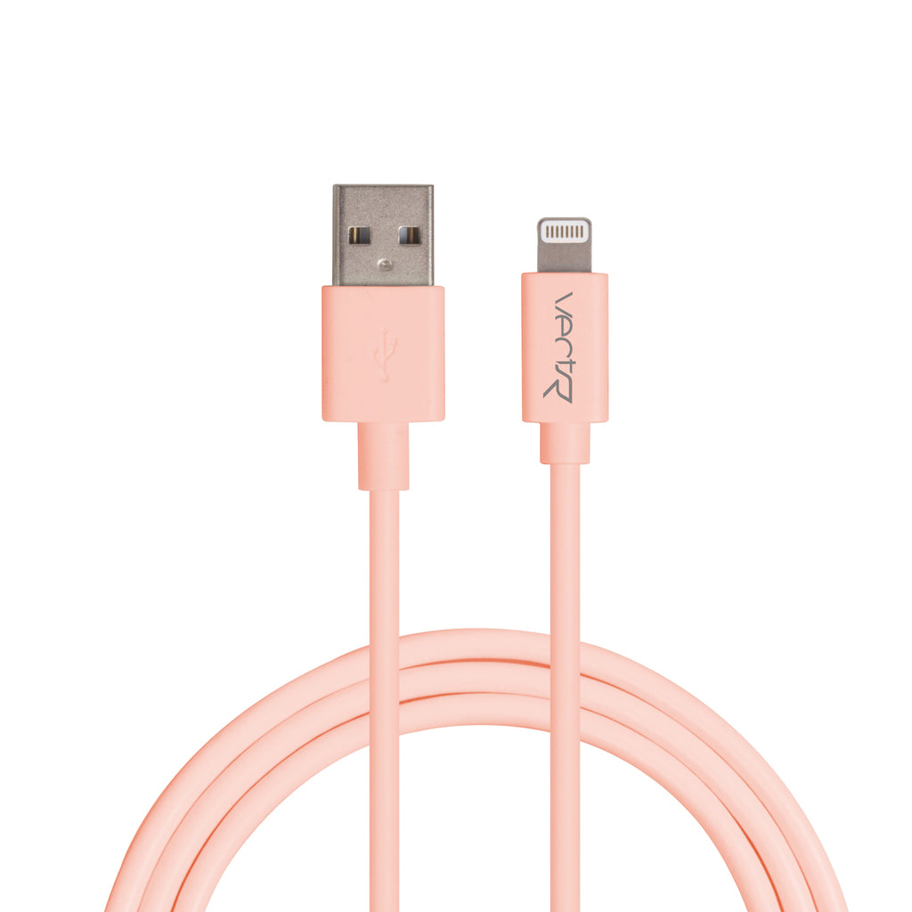 Vectr PVC Lightning Cable 3ft - Coral