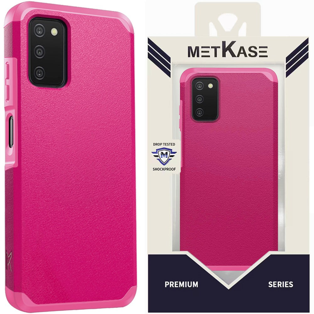 Metkase (Original Series) Tough Shockproof Hybrid For Samsung Galaxy A03s - Hot Pink