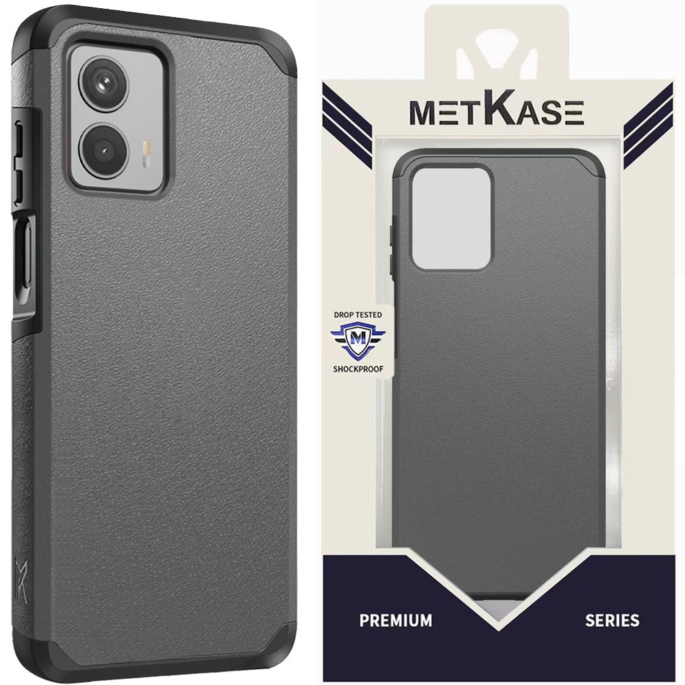 Metkase (Original Series) Tough Strong Shockproof Hybrid For Moto G 5G (2023) - Charcoal Grey