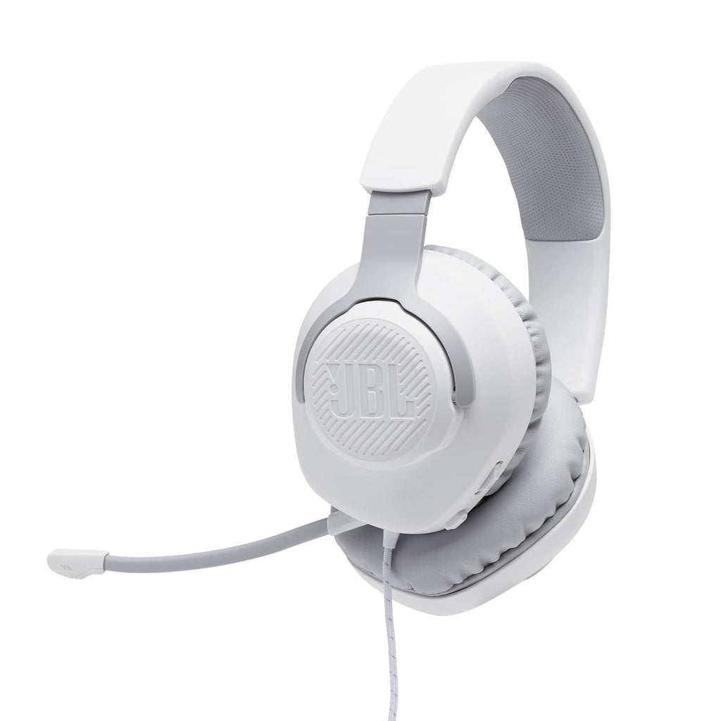 JBL Quantum 100 Wired Over-Ear Gaming Headset W/ Mic - White