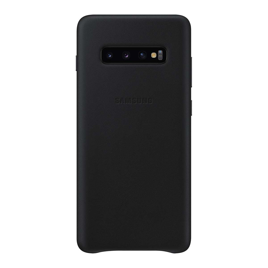 Samsung Leather Cover Case For S10+ - Black