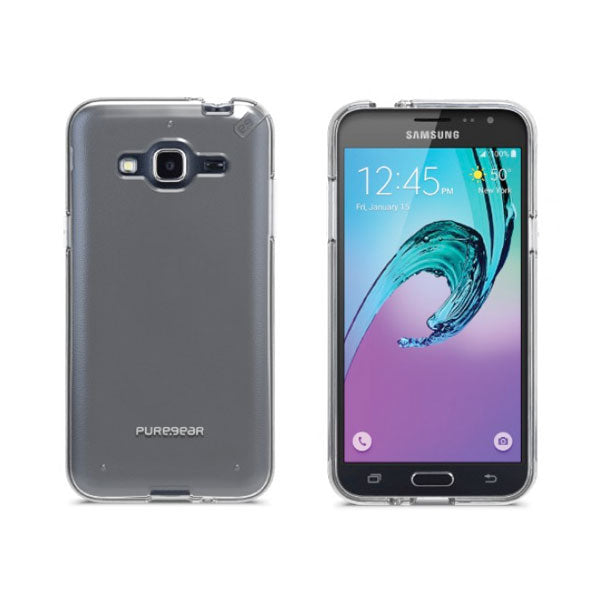 PureGear Slim Shell Pro For Samsung J3 - Clear/Clear