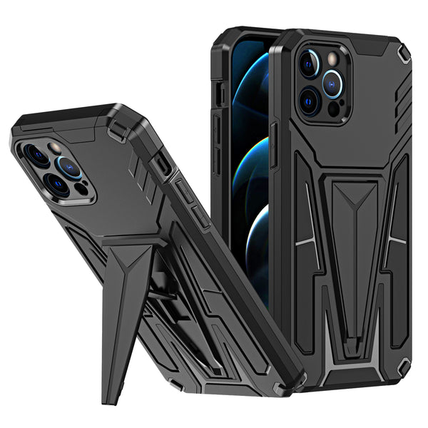 Shockproof Kickstand Magnetic Hybrid Case Cover For Apple iPhone 11 (XI6.1)  - Black