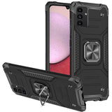 Hybrid Case For Samsung A14 5G - Black - Robust Magnetic Kickstand Wild Flag