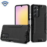 Metkase Strong Tough Metallic Design Hybrid In Premium Slide-Out Package For Samsung A25 5G - Black