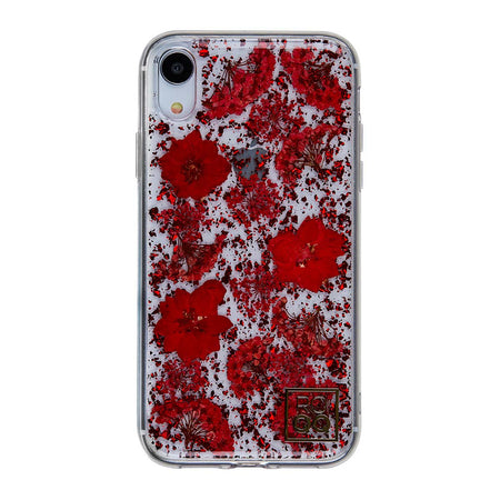 ROQQ Blossom Pressed Flowers Case For Apple iPhone XR - Red Delphiniums