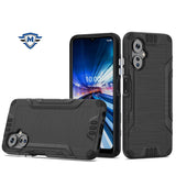 Metkase Strong Tough Metallic Design Hybrid Case In Slide-Out Package For Celero 3 - Black