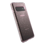 Speck Presidio Clear For Samsung Galaxy S10 -  Glitter Bella Pink With Gold Glitter/Bella Pink